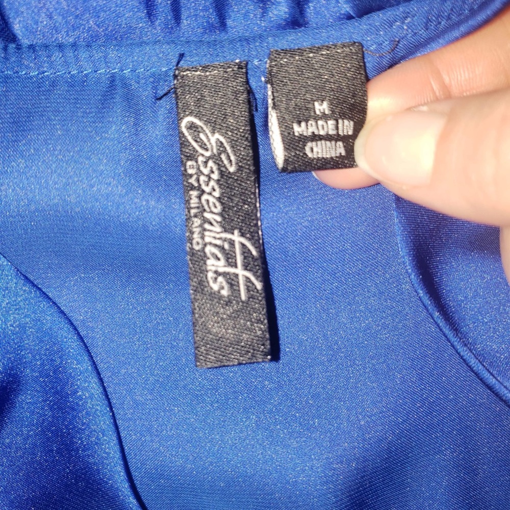 Milano Essentials silk blouse royal blue